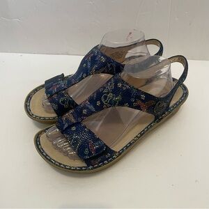 Alegria Kendra Birdland Mosaic Hummingbird Blue Comfort Sandals Womens 40 US 9.5